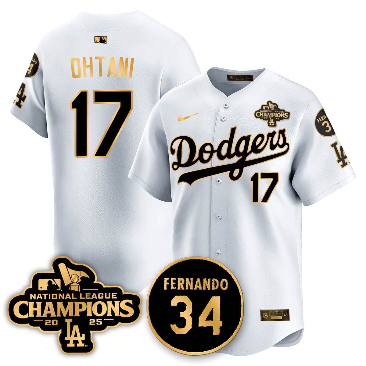 Los Angeles Dodgers 2025 NL Champions Jersey - All Stitched - Image 39