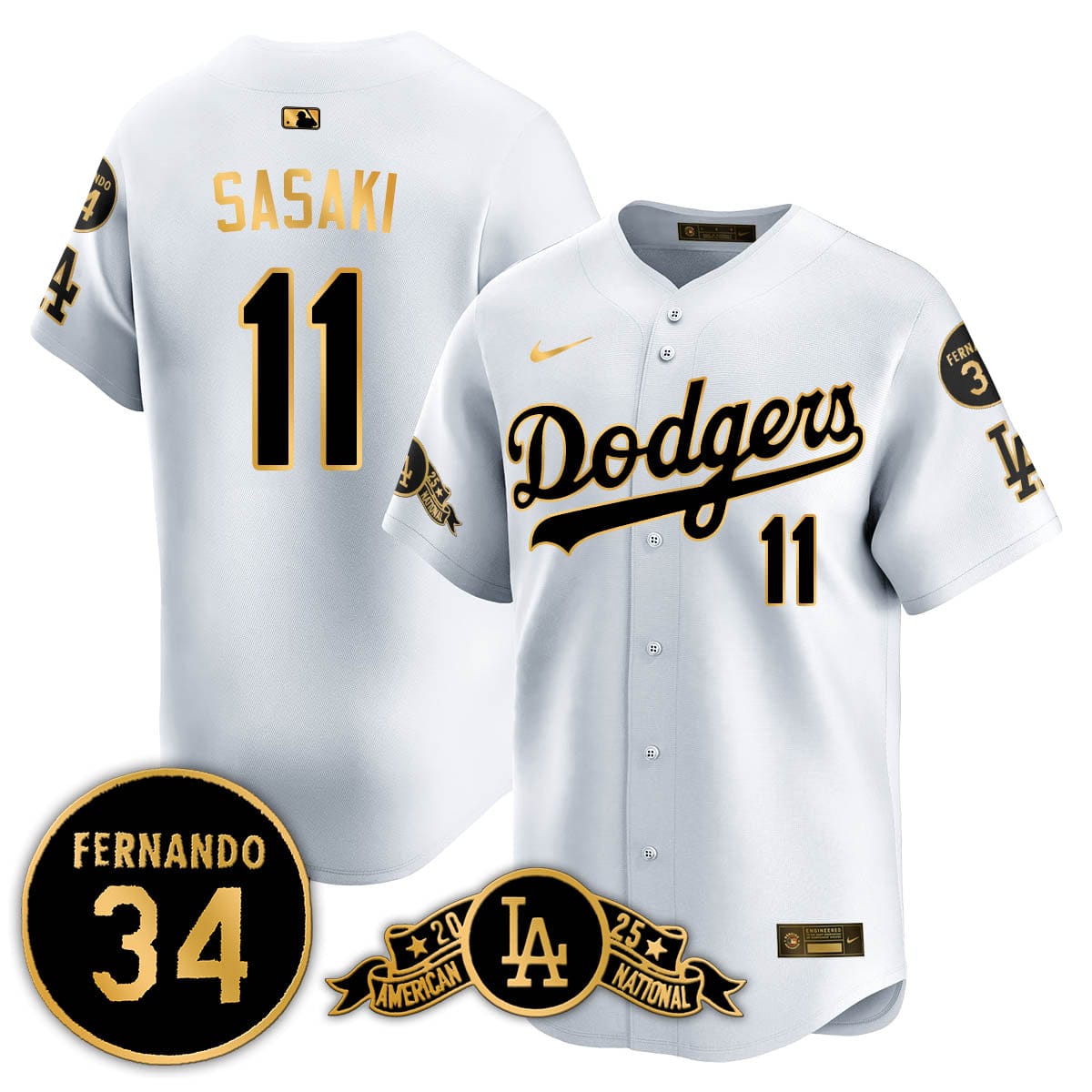 Los Angeles Dodgers 2025 National League Champions Jersey - All Stitched - Image 48