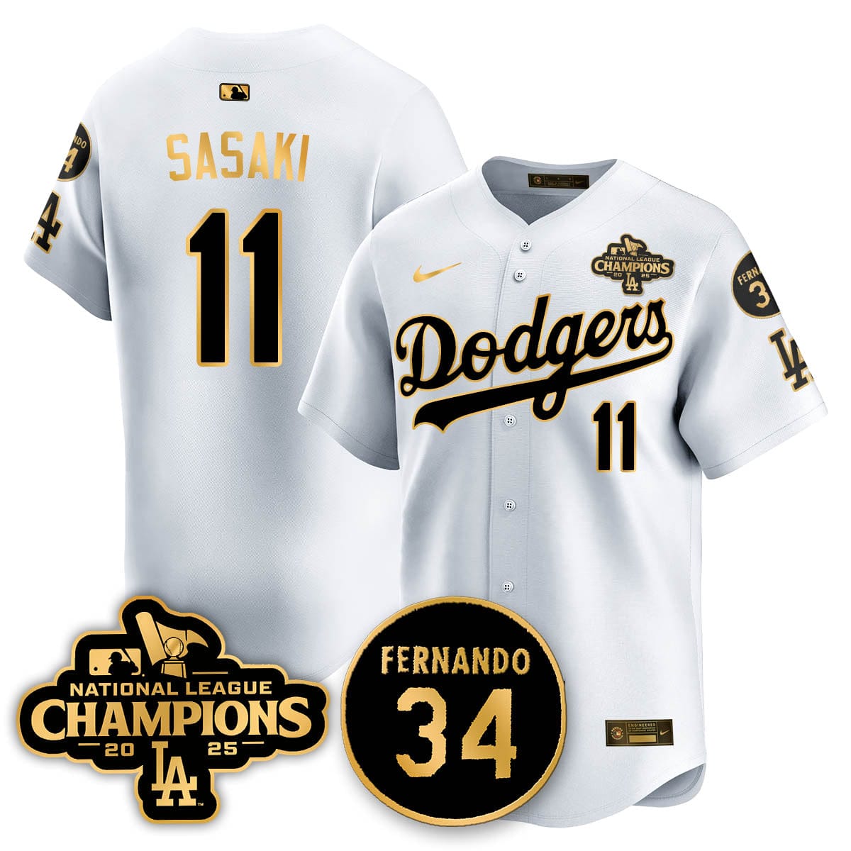 Los Angeles Dodgers 2025 NL Champions Jersey - All Stitched - Image 40