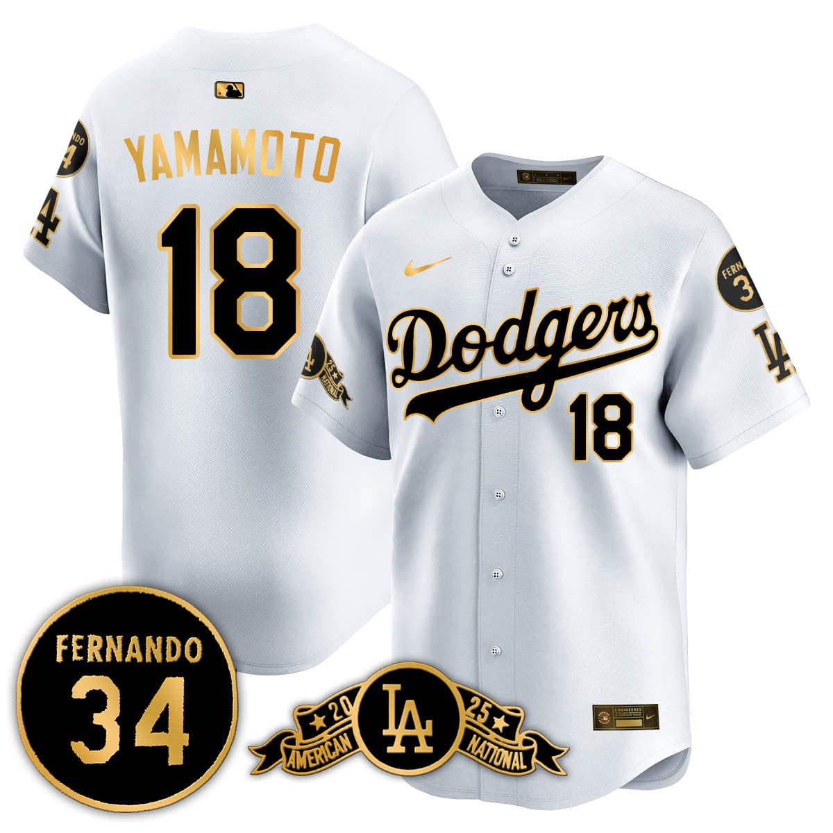 Los Angeles Dodgers 2025 National League Champions Jersey - All Stitched - Image 49