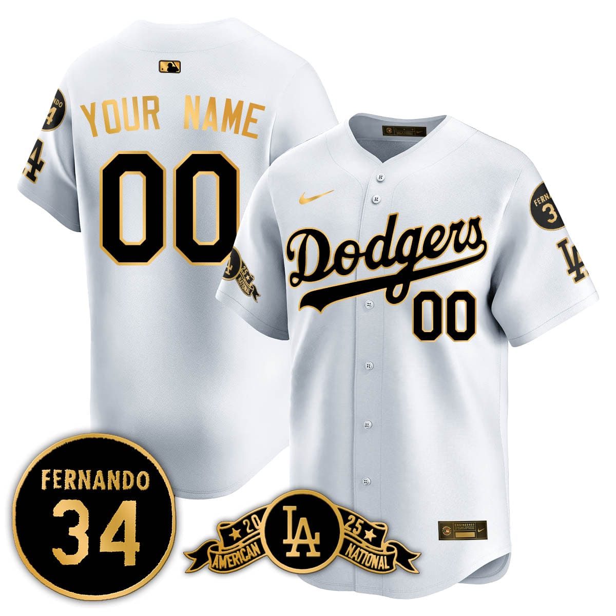 Los Angeles Dodgers 2025 National League Champions Custom Jersey - All Stitched - Image 6