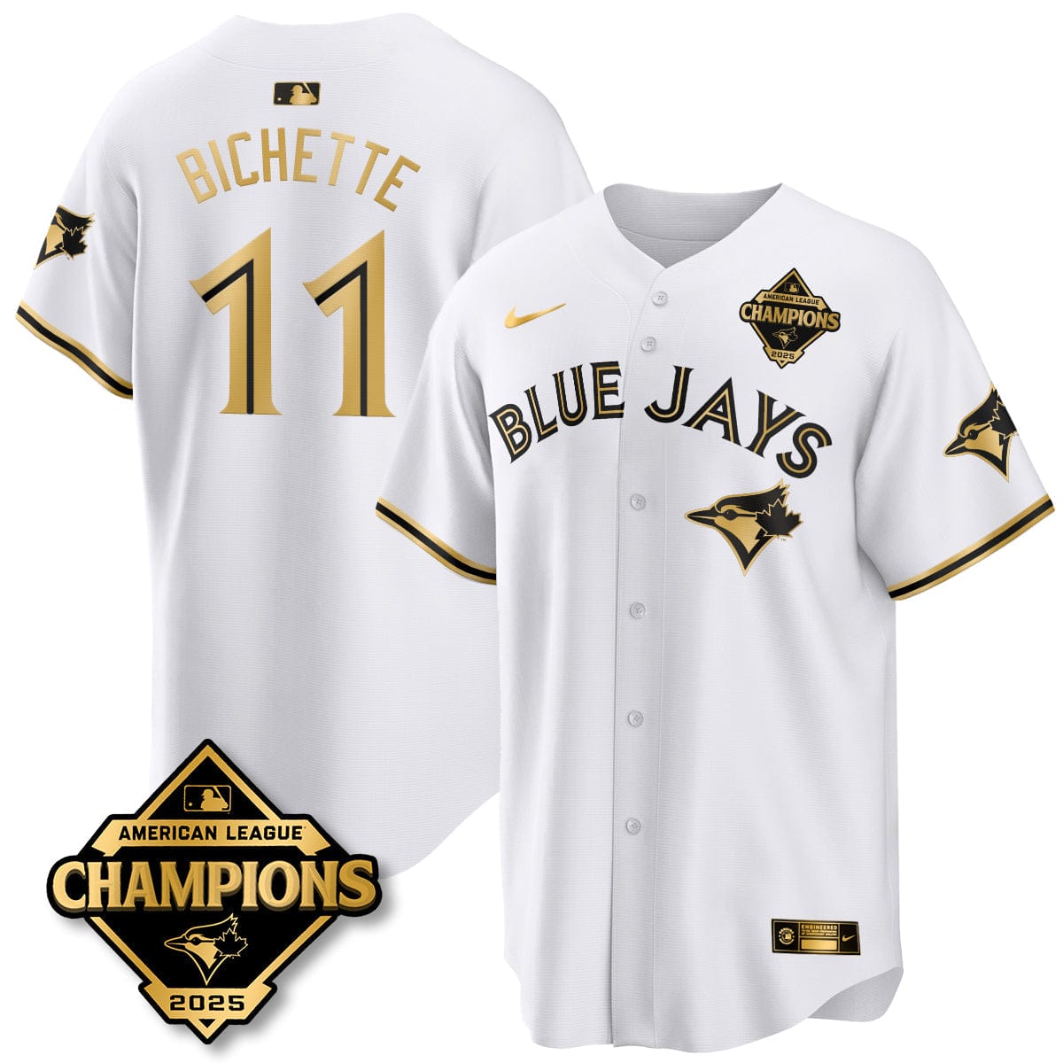 Toronto Blue Jays 2025 American League Champions Jersey - All Stitched - Image 38