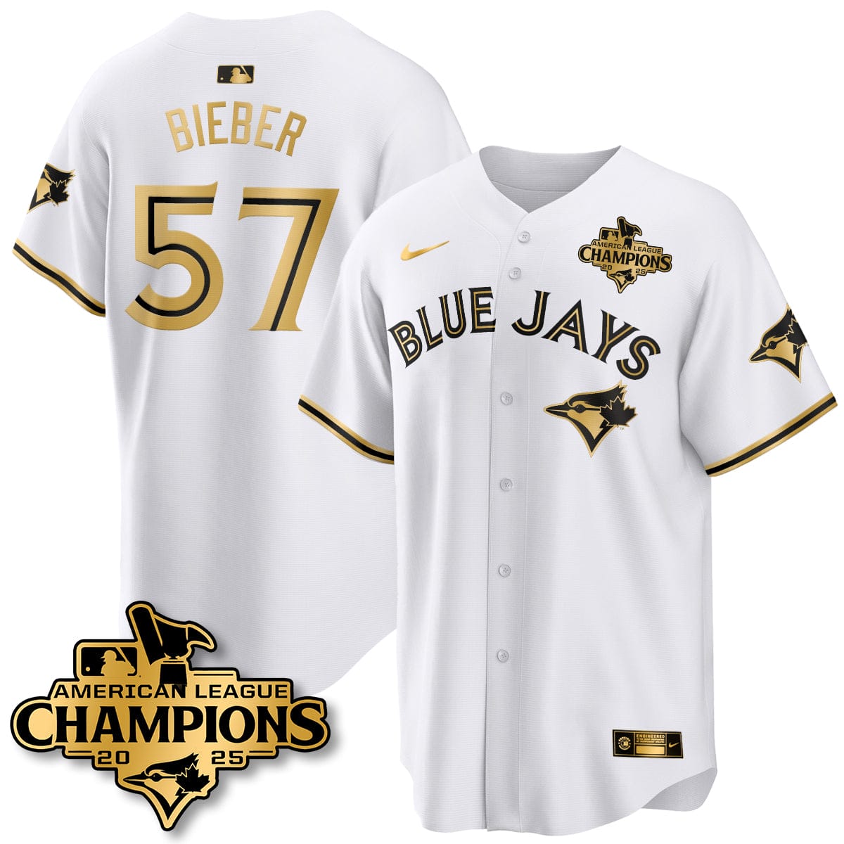 Toronto Blue Jays 2025 American League Champions Jersey - All Stitched - Image 39