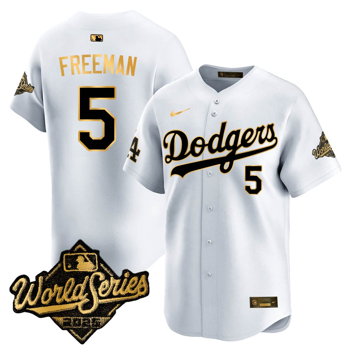 Los Angeles Dodgers 2025 World Series Gold Jersey - All Stitched - Image 19