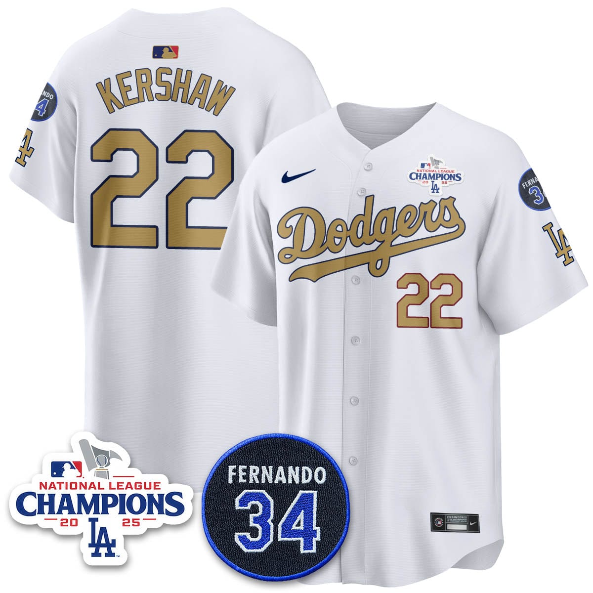 Los Angeles Dodgers 2025 NL Champions Jersey - All Stitched - Image 45