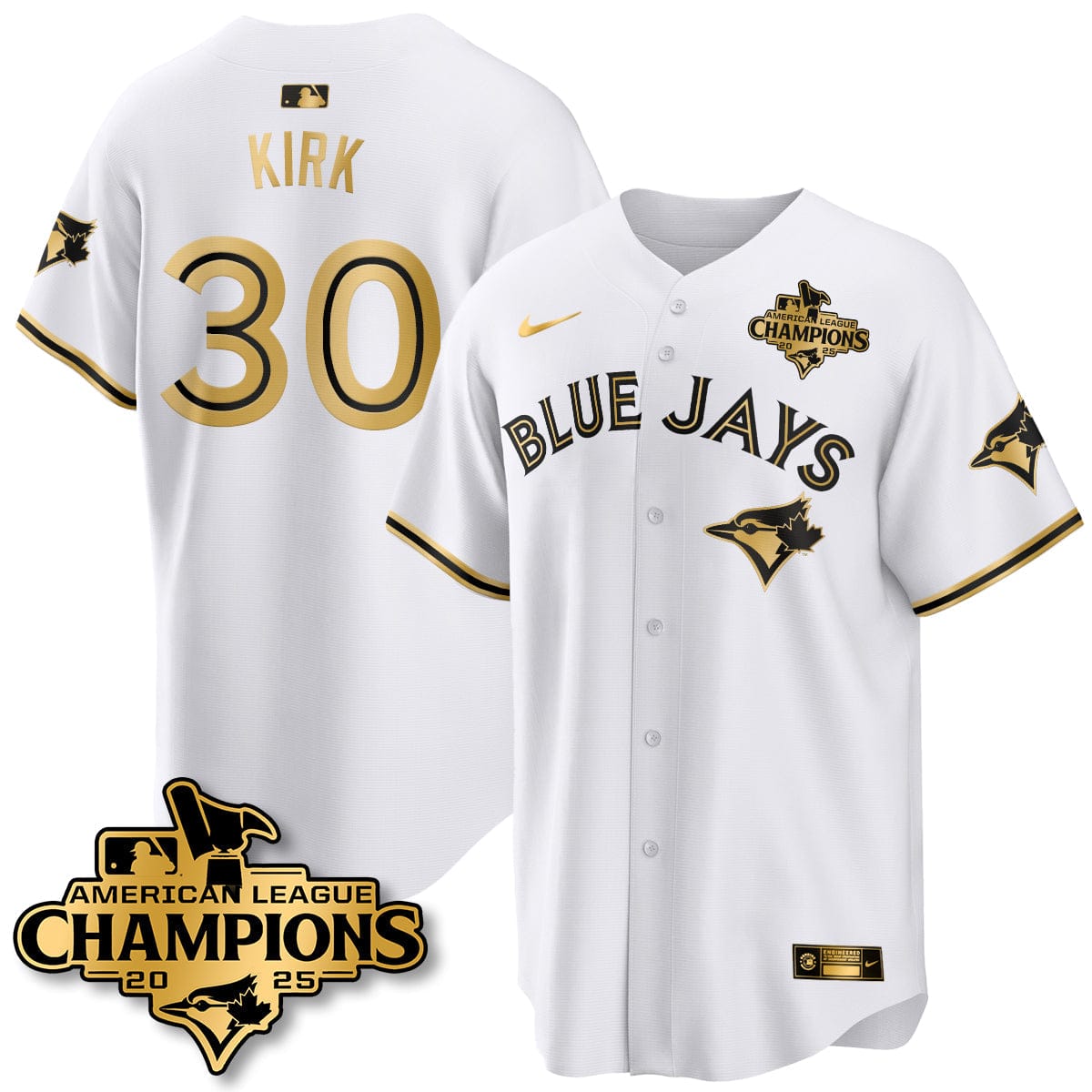 Toronto Blue Jays 2025 American League Champions Jersey - All Stitched - Image 41