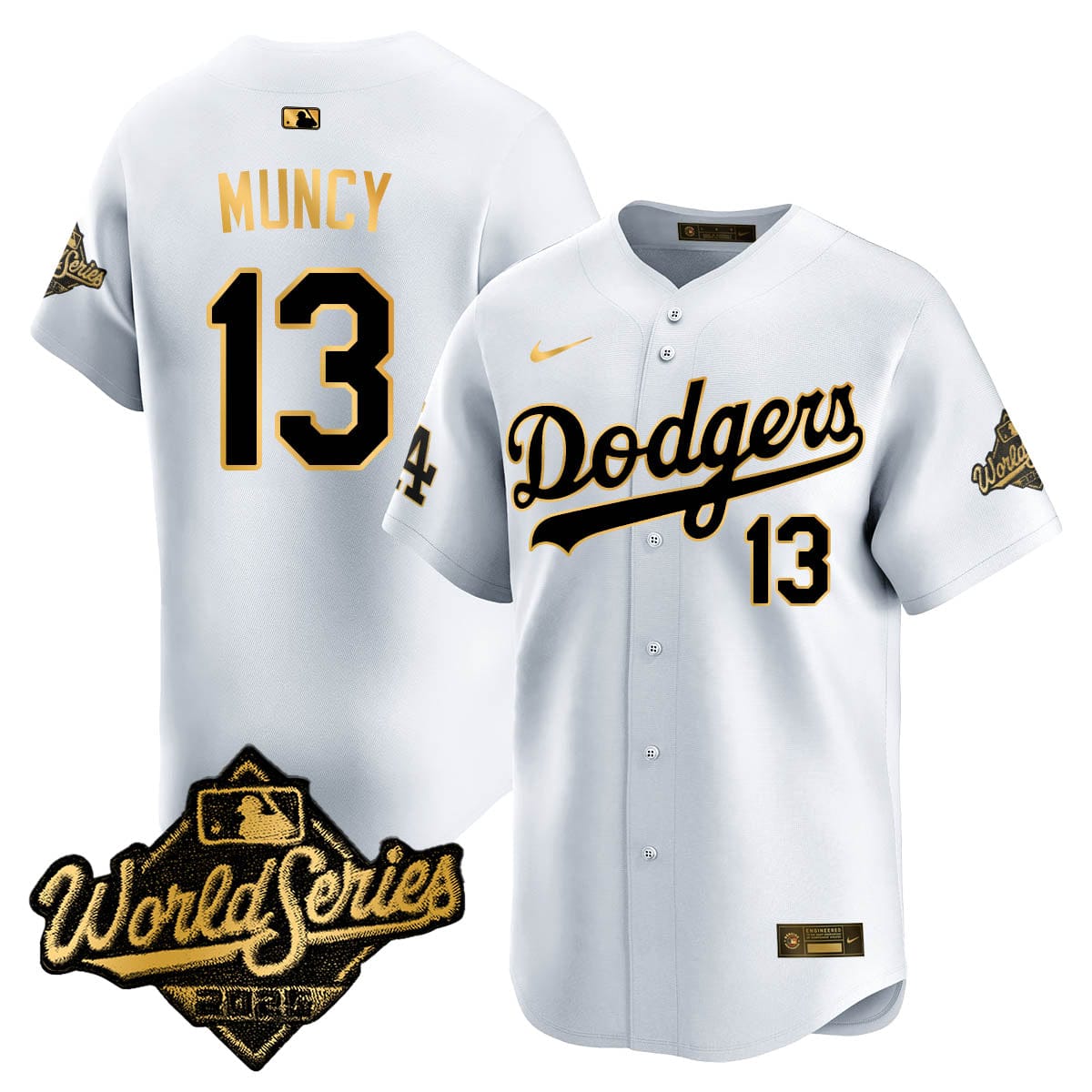 Los Angeles Dodgers 2025 World Series Gold Jersey - All Stitched - Image 21