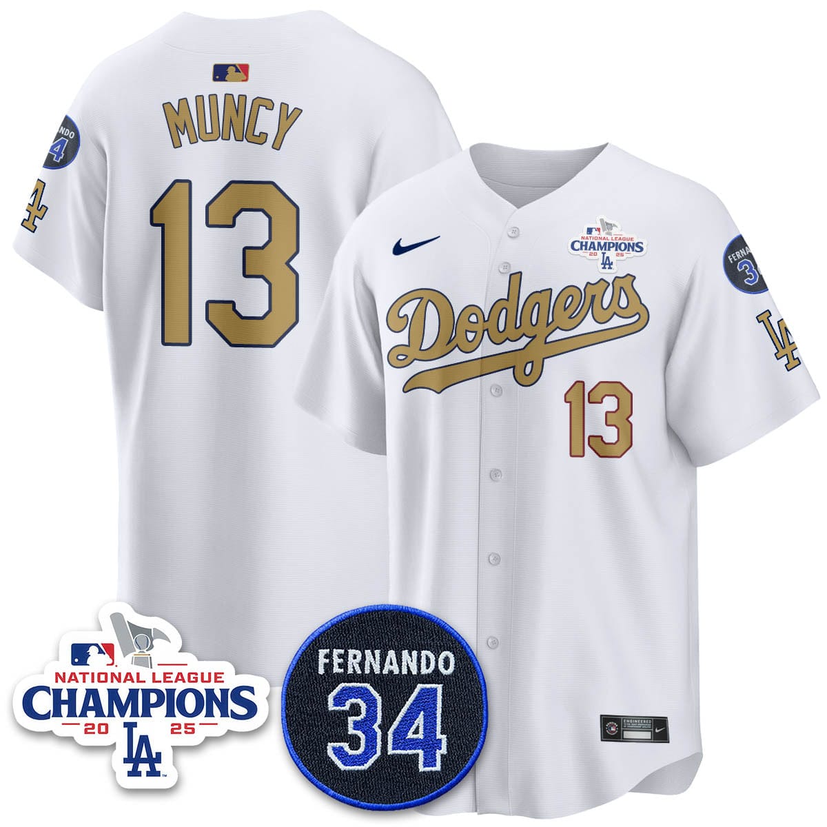 Los Angeles Dodgers 2025 NL Champions Jersey - All Stitched - Image 46