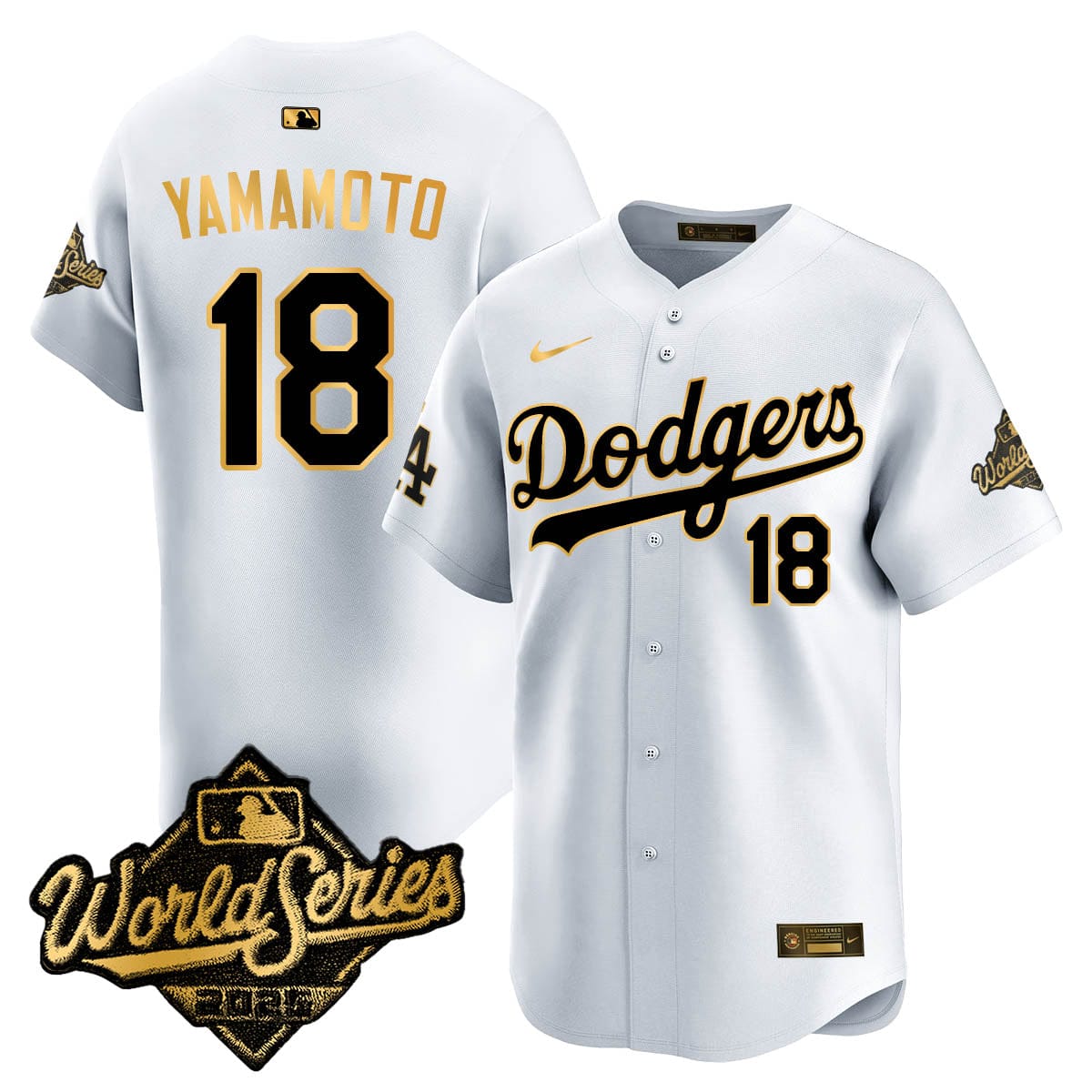 Los Angeles Dodgers 2025 World Series Gold Jersey - All Stitched - Image 24