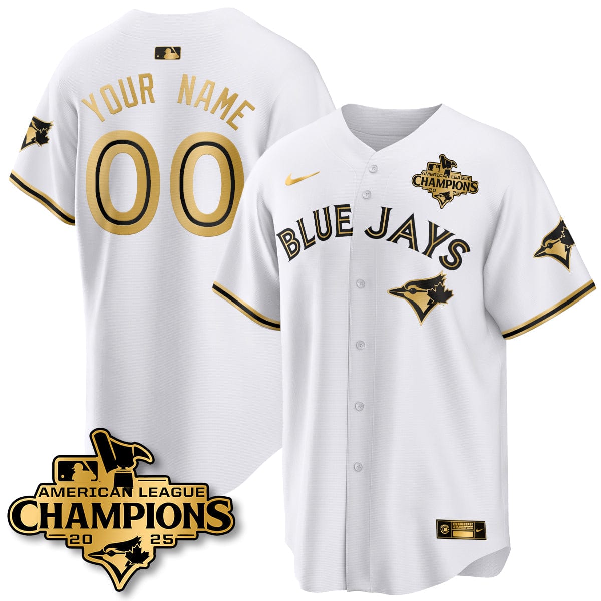 Toronto Blue Jays 2025 American League Champions Jersey - All Stitched - Image 44
