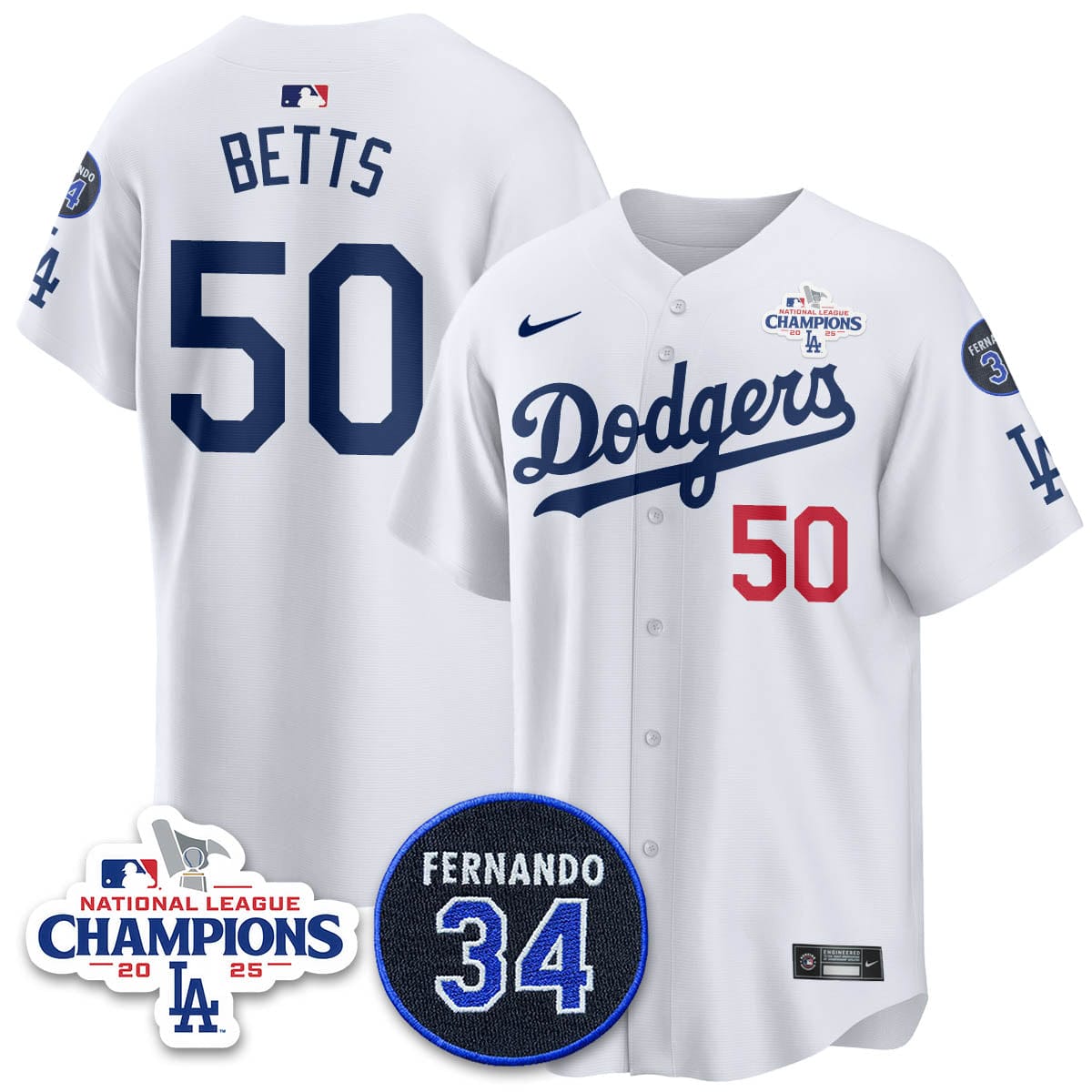 Los Angeles Dodgers 2025 NL Champions Jersey - All Stitched - Image 51