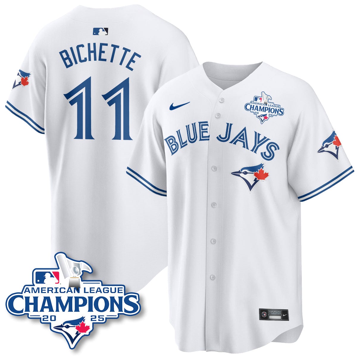 Toronto Blue Jays 2025 American League Champions Jersey - All Stitched - Image 45