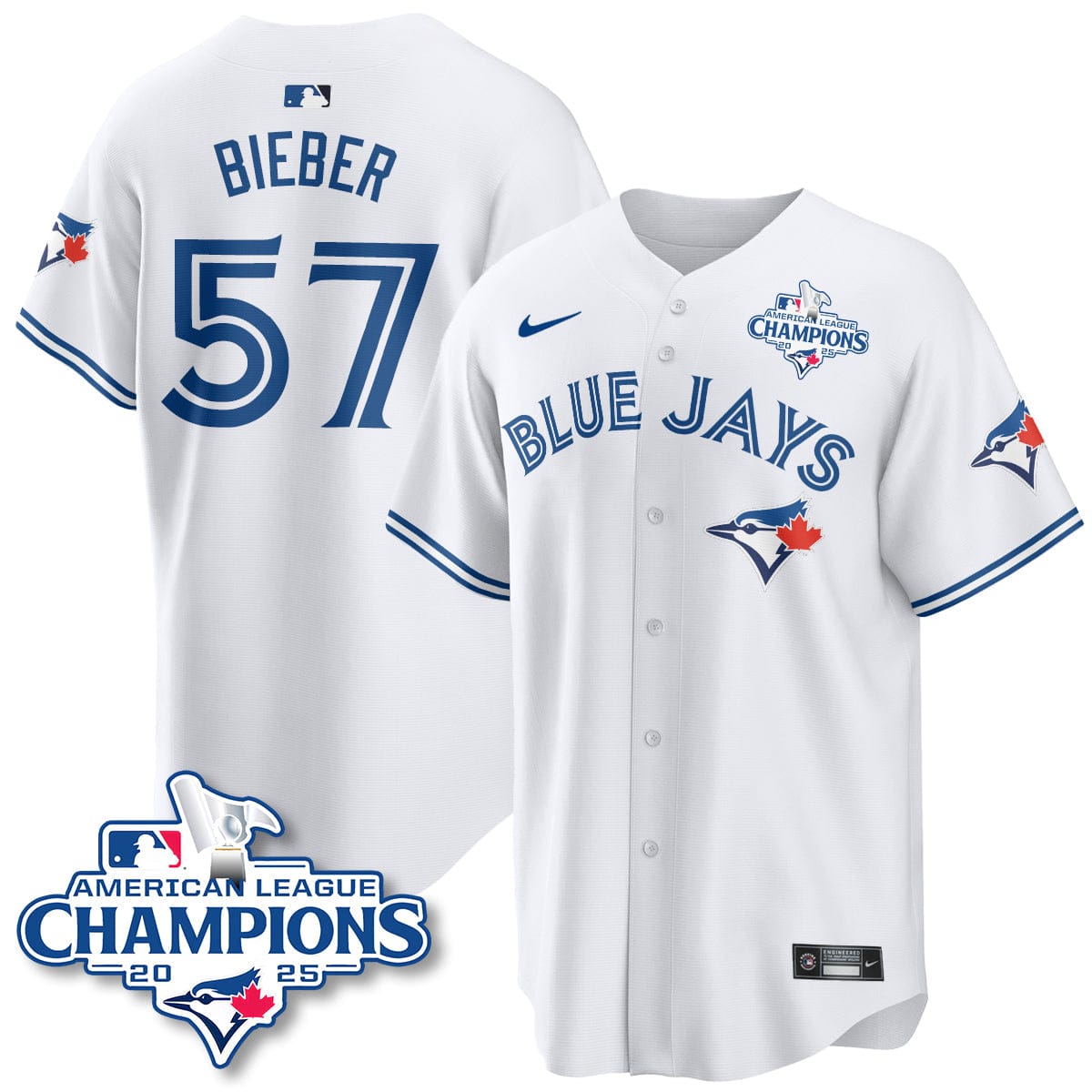Toronto Blue Jays 2025 American League Champions Jersey - All Stitched - Image 46