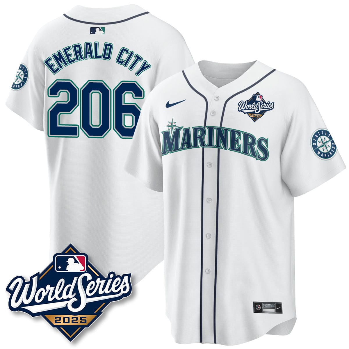 Seattle Mariners 2025 World Series Jersey - All Stitched - Image 31