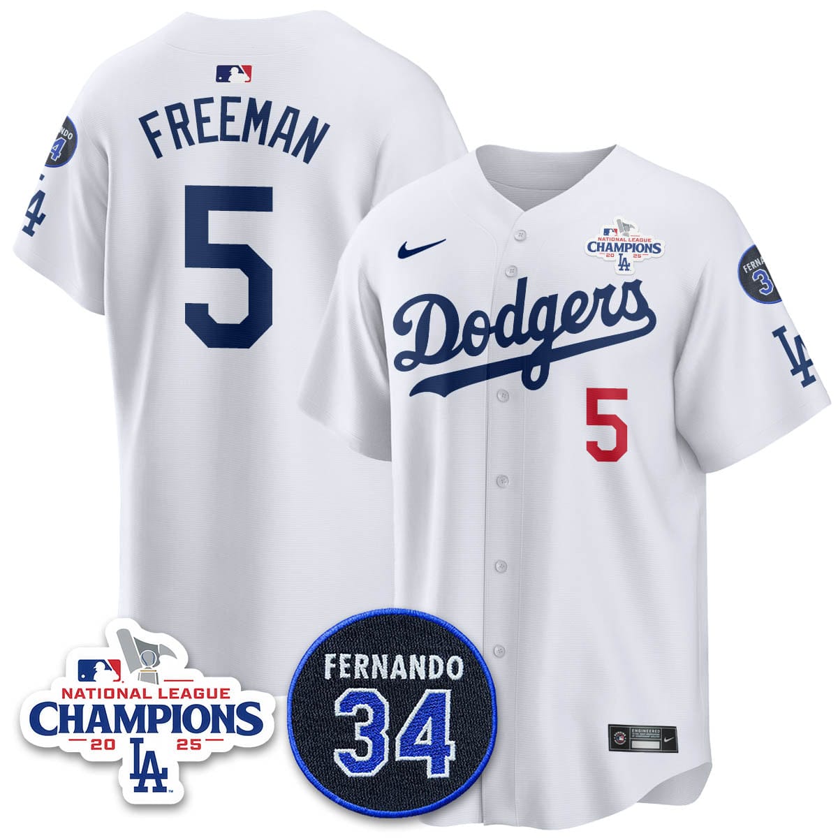 Los Angeles Dodgers 2025 NL Champions Jersey - All Stitched - Image 52