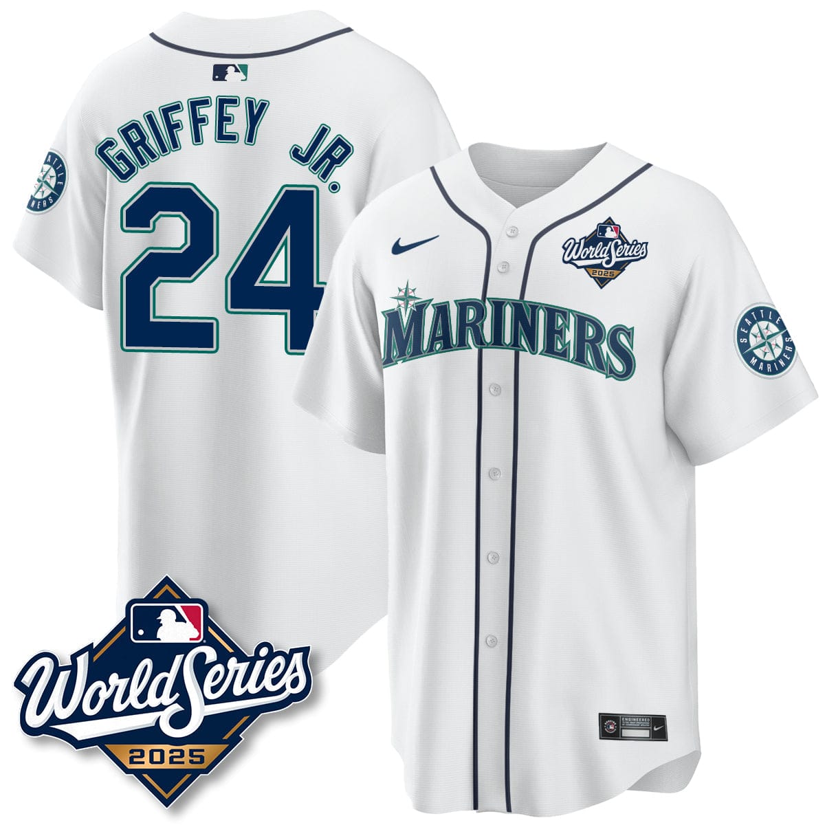 Seattle Mariners 2025 World Series Jersey - All Stitched - Image 32