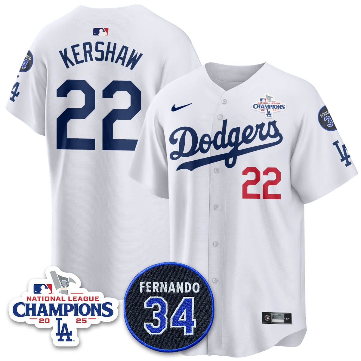 Los Angeles Dodgers 2025 NL Champions Jersey - All Stitched - Image 53