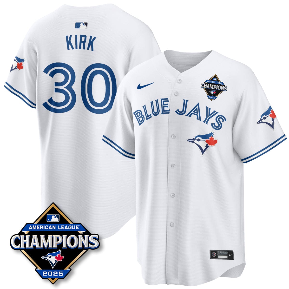 Toronto Blue Jays 2025 American League Champions Jersey - All Stitched - Image 47