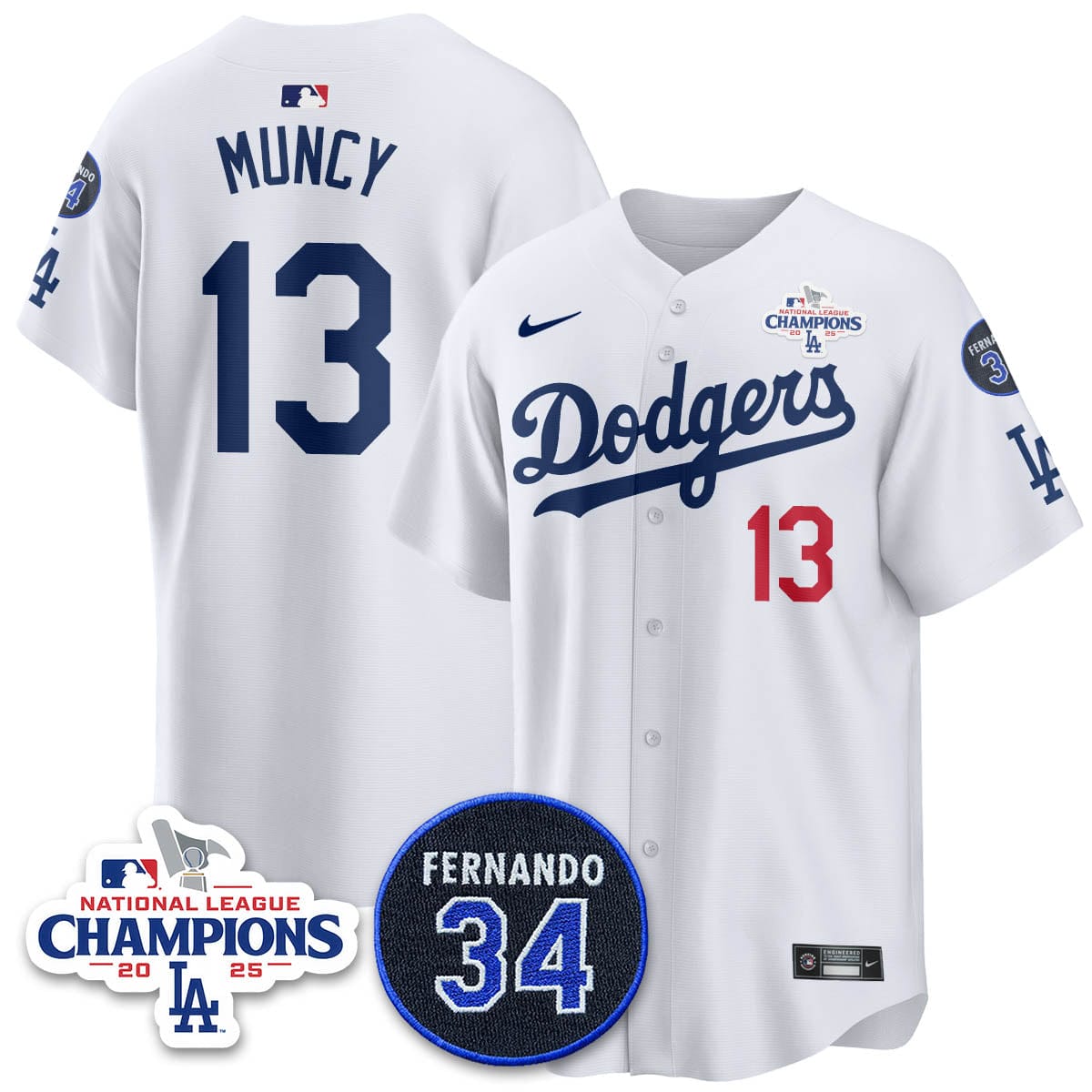 Los Angeles Dodgers 2025 NL Champions Jersey - All Stitched - Image 54