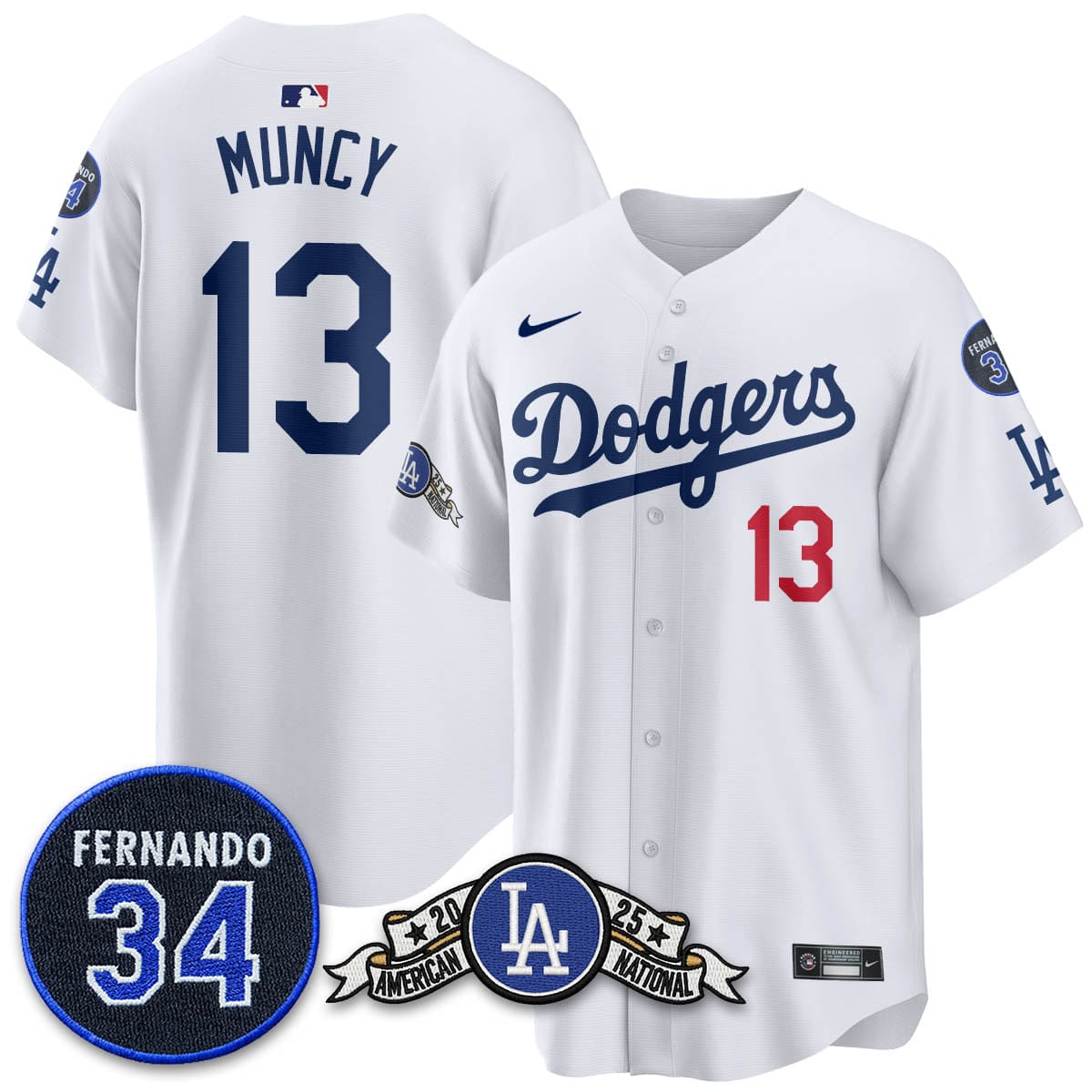 Los Angeles Dodgers 2025 National League Champions Jersey - All Stitched - Image 56