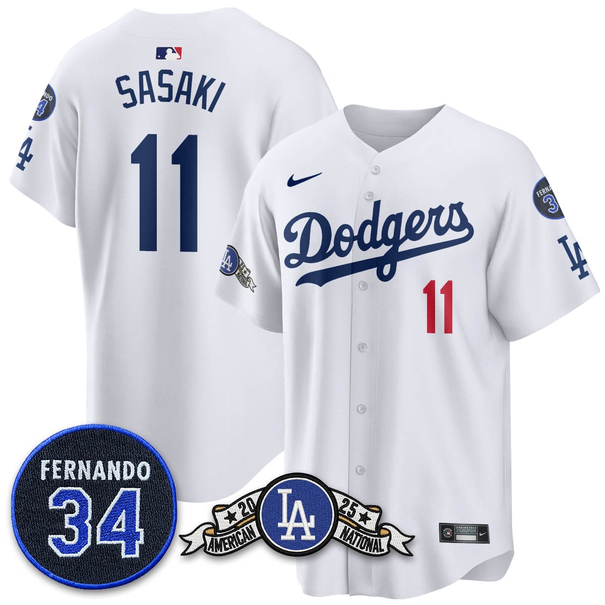 Los Angeles Dodgers 2025 National League Champions Jersey - All Stitched - Image 57