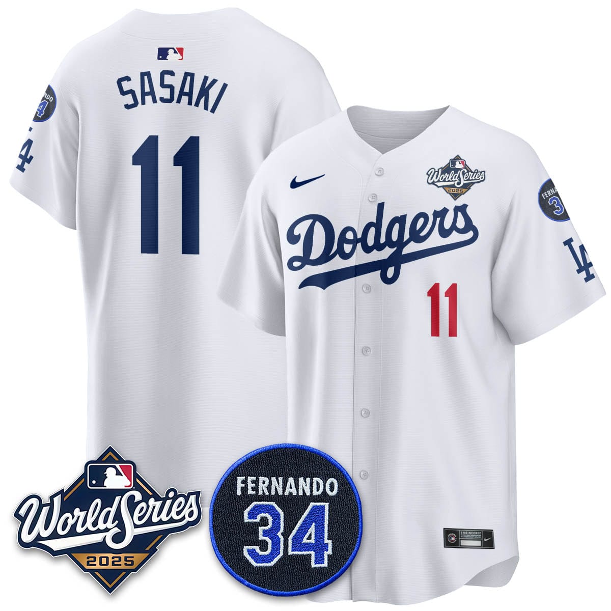 Los Angeles Dodgers 2025 National League Champions Jersey - All Stitched - Image 48
