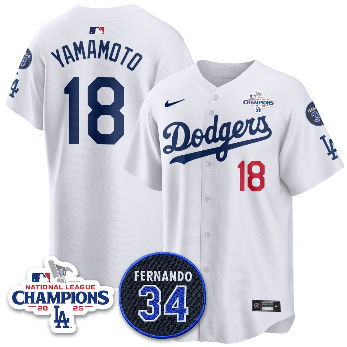 Los Angeles Dodgers 2025 NL Champions Jersey - All Stitched - Image 56