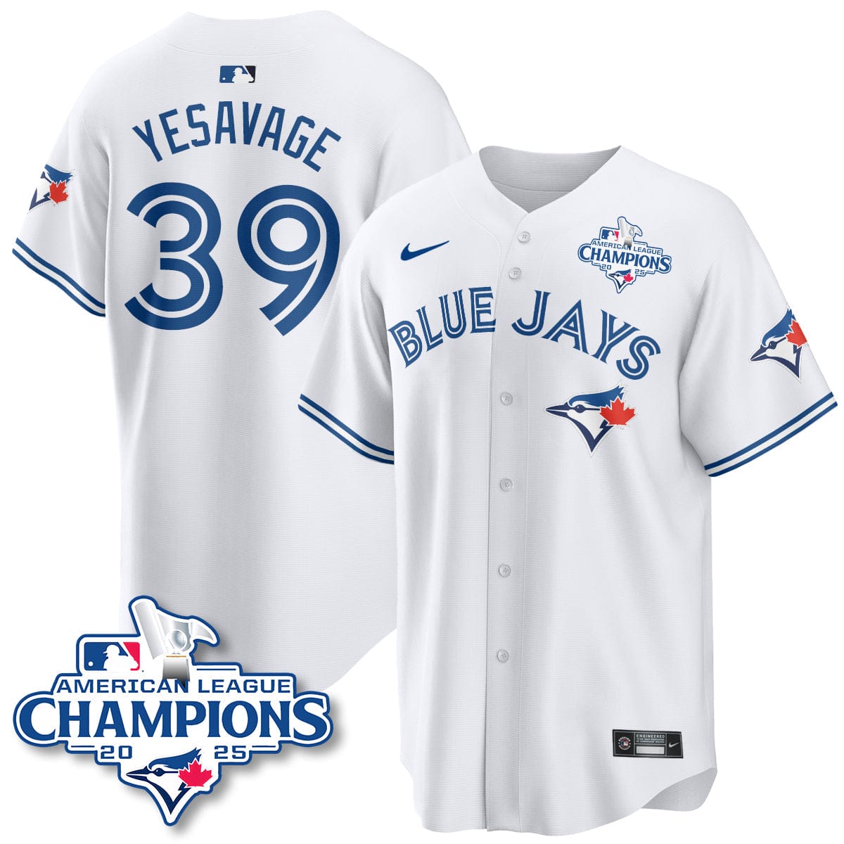 Toronto Blue Jays 2025 American League Champions Jersey - All Stitched - Image 49