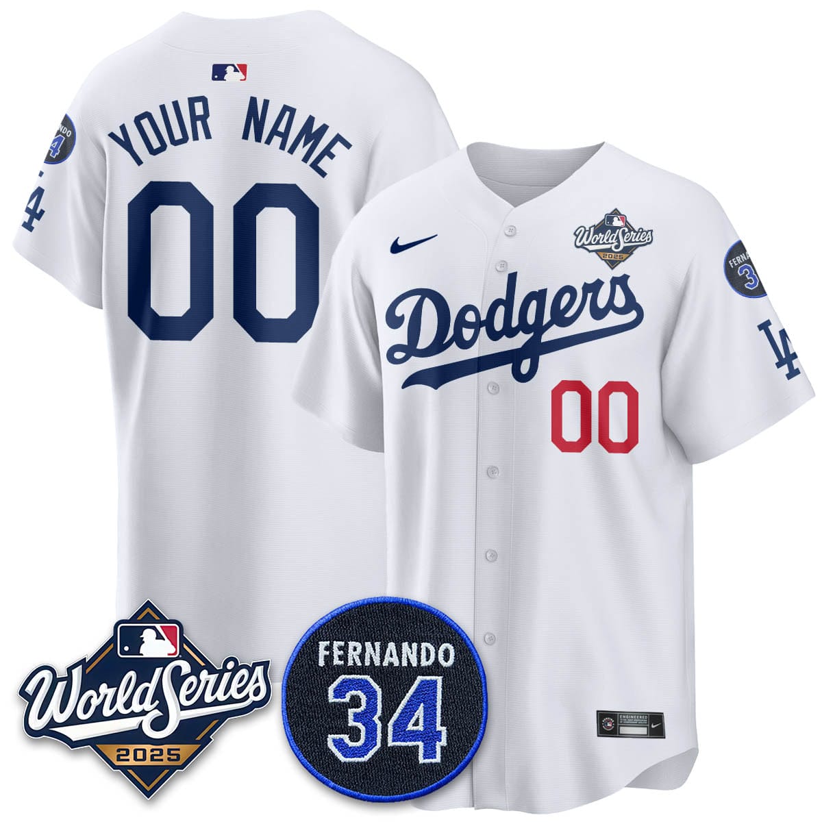 Los Angeles Dodgers 2025 National League Champions Jersey - All Stitched - Image 50