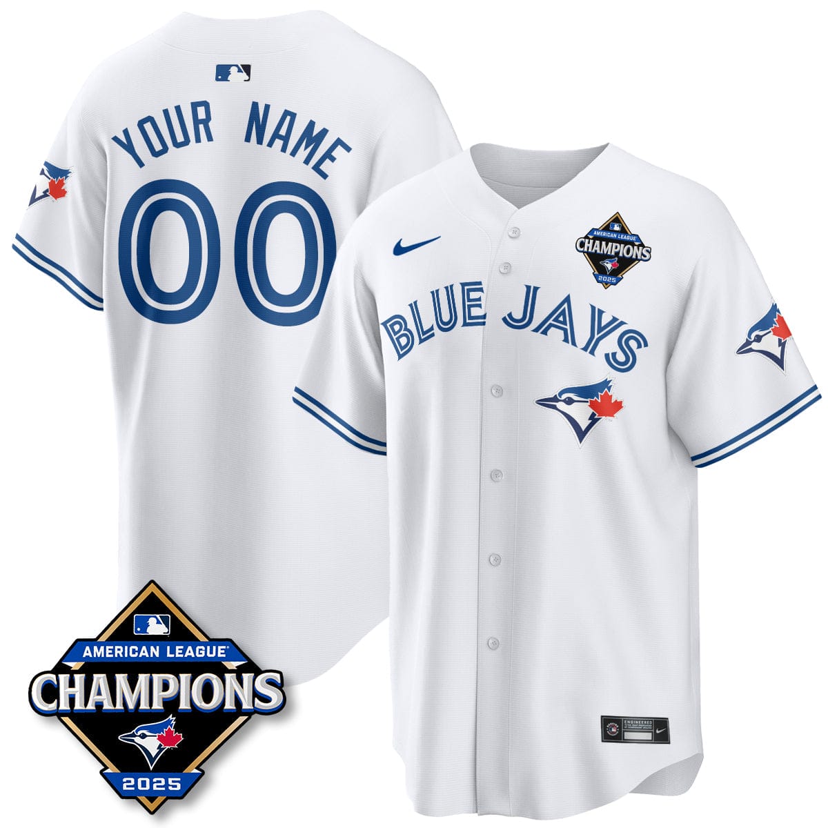 Toronto Blue Jays 2025 American League Champions Jersey - All Stitched - Image 50