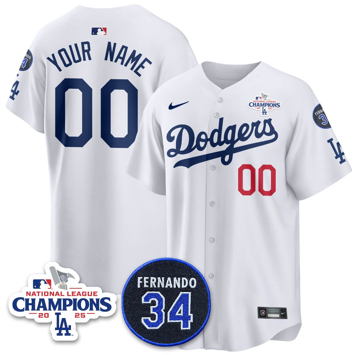 Los Angeles Dodgers 2025 NL Champions Jersey - All Stitched - Image 57