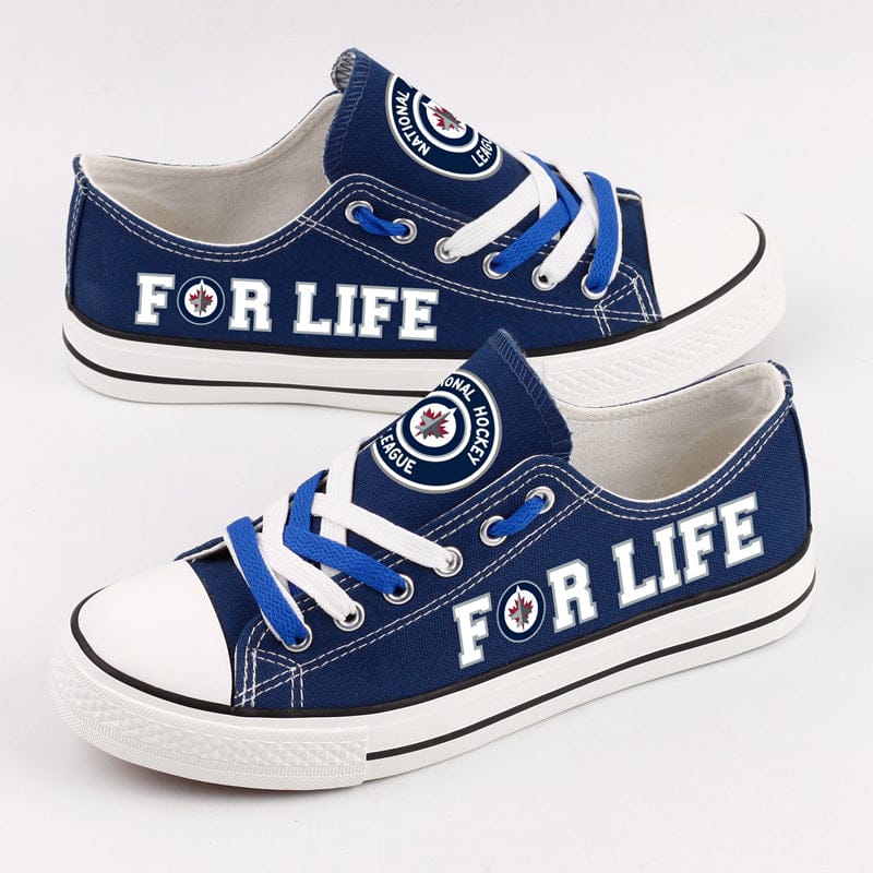Alternative view of Winnipeg Jets Limited  Low Top Canvas Sport Sneakers Shoes For Men Women Fans