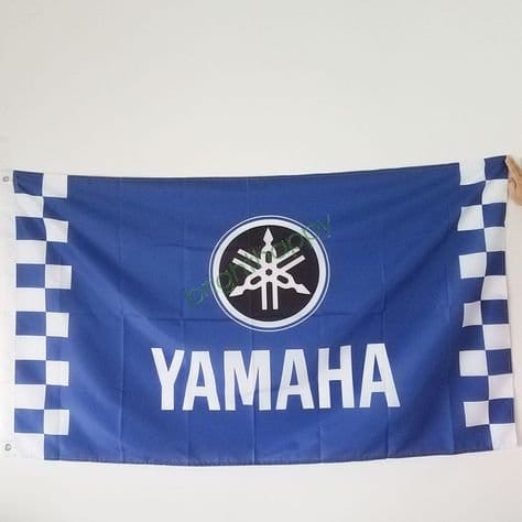 Yamaha Blue Logo Flag 3X5 Ft Polyester Banner USA 90x150cm