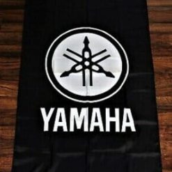 Yamaha Racing Black Flag Vertical 3X5 Ft Polyester Banner USA 90x150cm