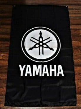 Yamaha Racing Black Flag Vertical 3X5 Ft Polyester Banner USA 90x150cm