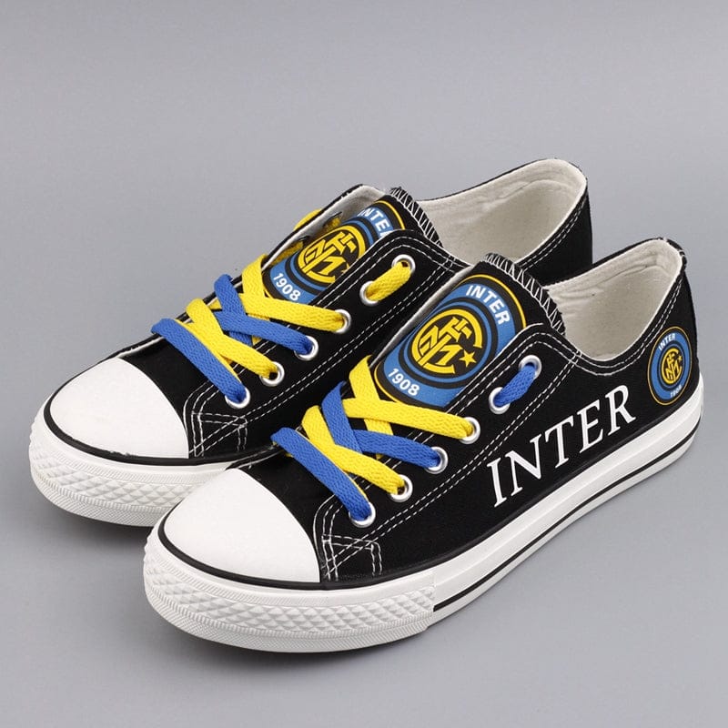 Alternative view of inter Football Club Internazionale Milano Low Top Canvas Sport Sneakers Shoes For Men Women Fans