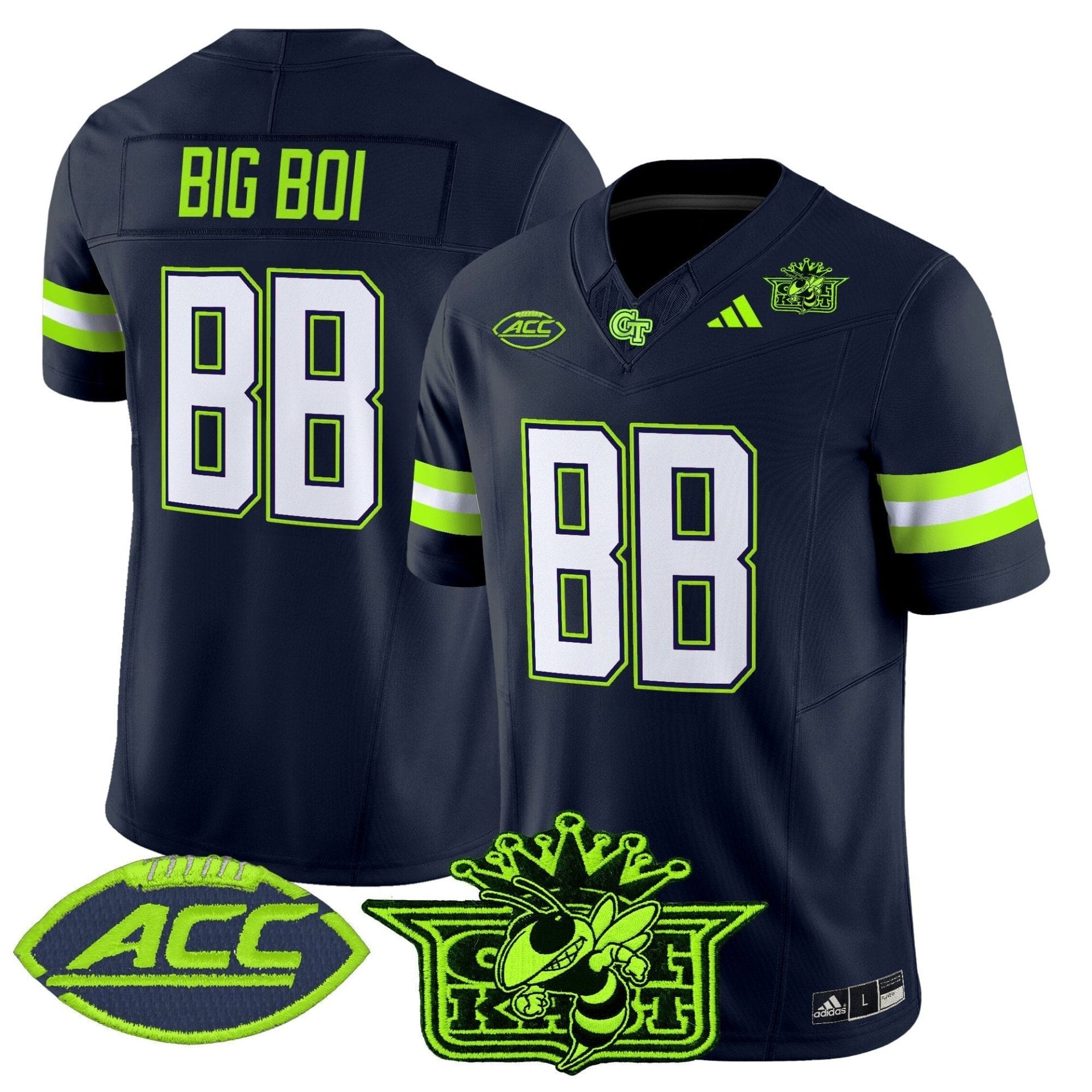Outkast x Georgia Tech Yellow Jackets 2025 Atliens Vapor Limited Jersey - All Stitched - Image 4