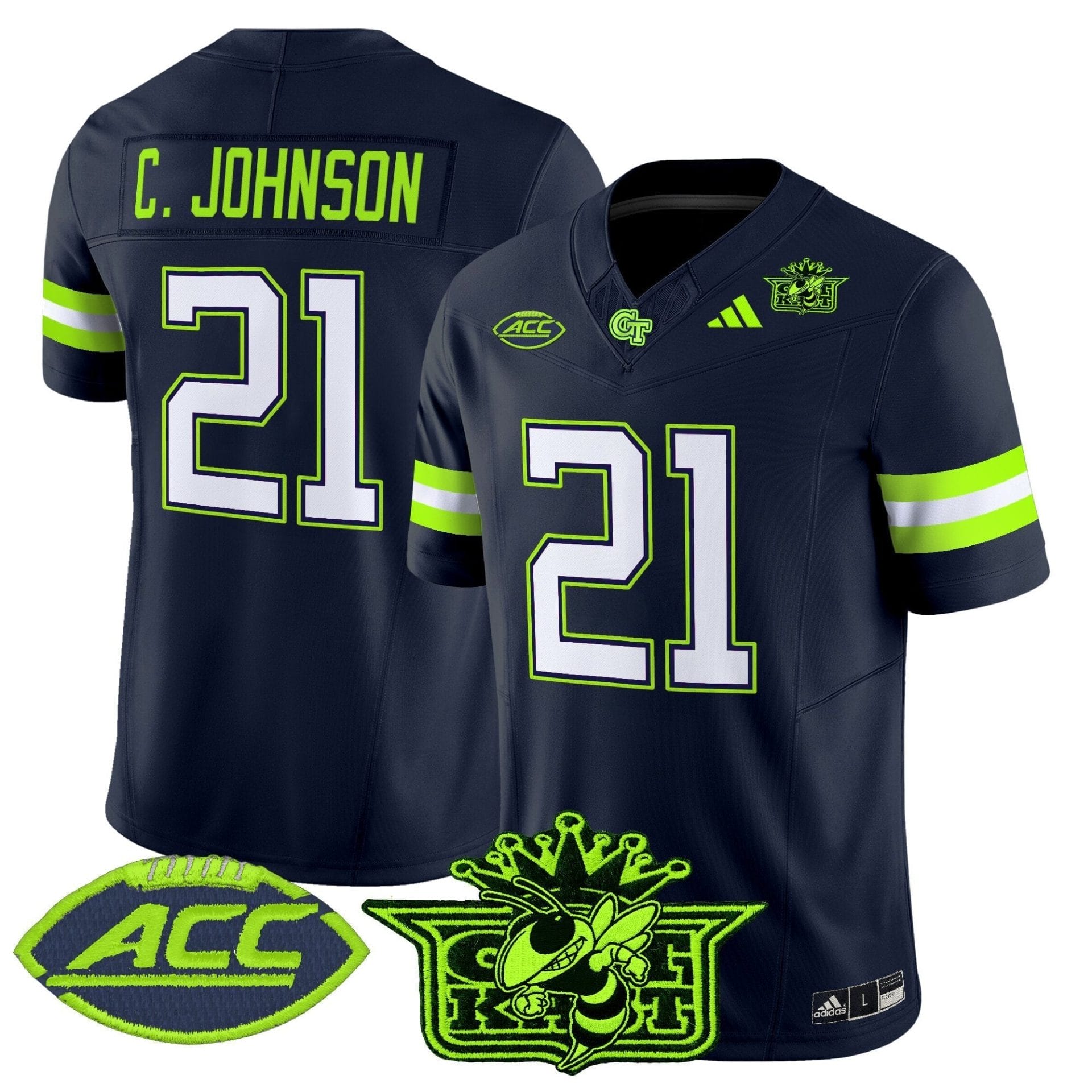 Outkast x Georgia Tech Yellow Jackets 2025 Atliens Vapor Limited Jersey - All Stitched - Image 7