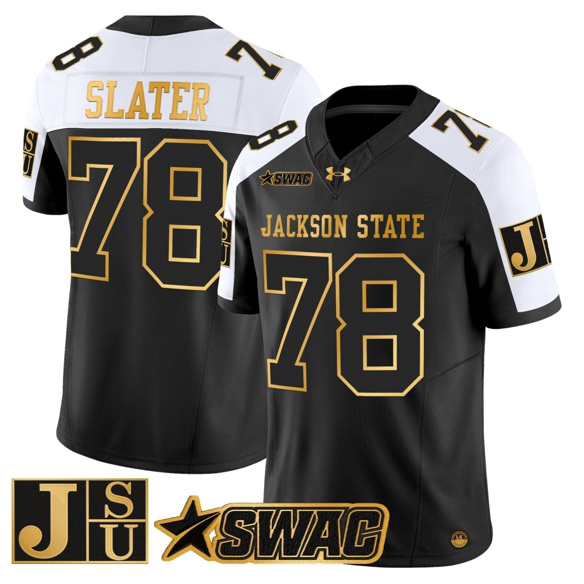 Jackson State Tigers 2025 Gold Vapor Limited Jersey - All Stitched - Image 34