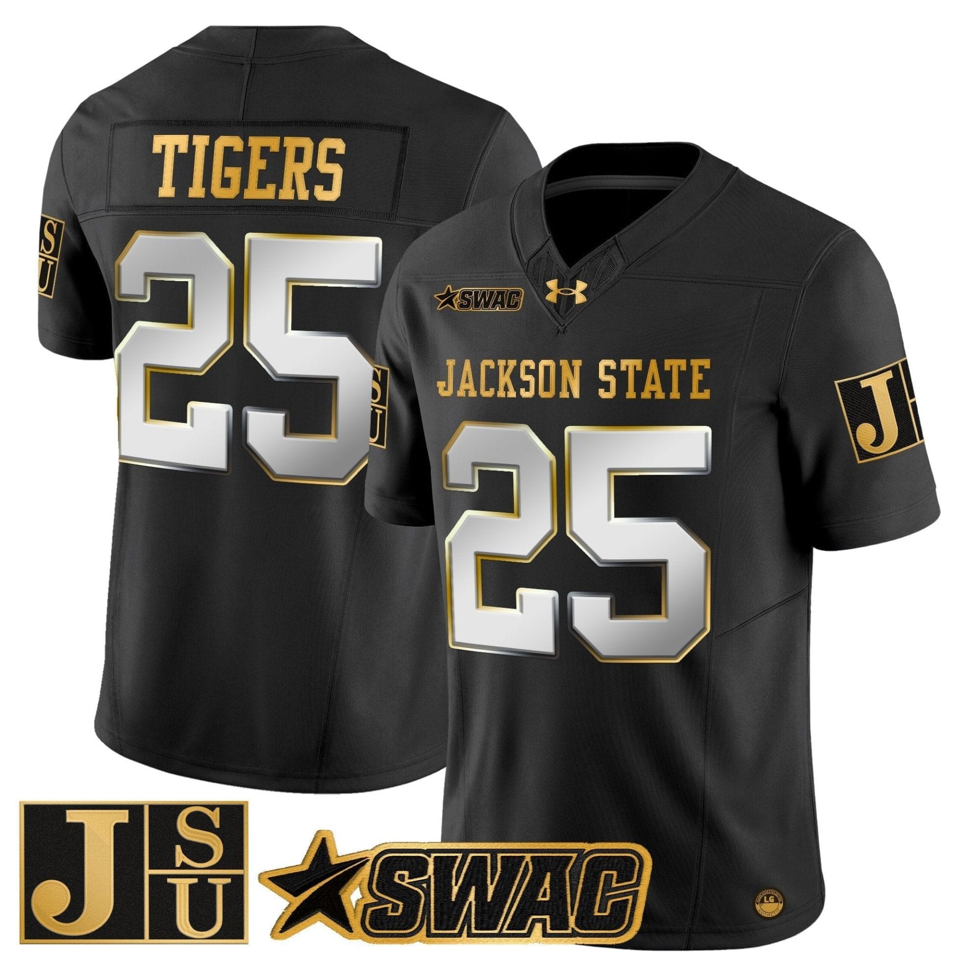 Jackson State Tigers 2025 Gold Vapor Limited Jersey - All Stitched - Image 26