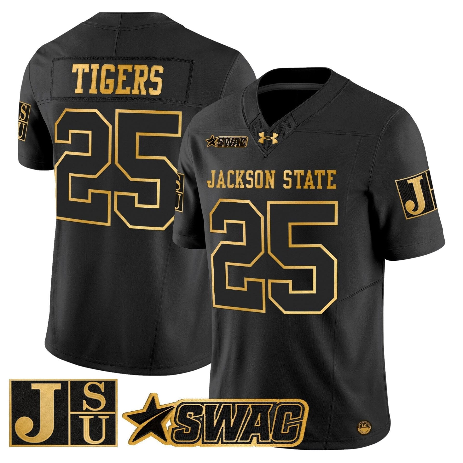 Jackson State Tigers 2025 Gold Vapor Limited Jersey - All Stitched - Image 8