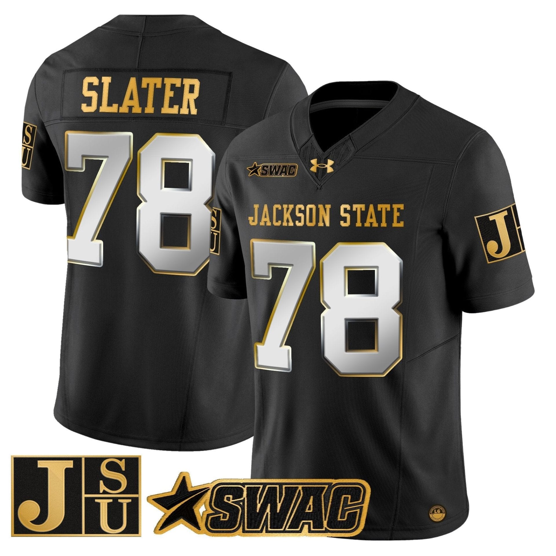 Jackson State Tigers 2025 Gold Vapor Limited Jersey - All Stitched - Image 25