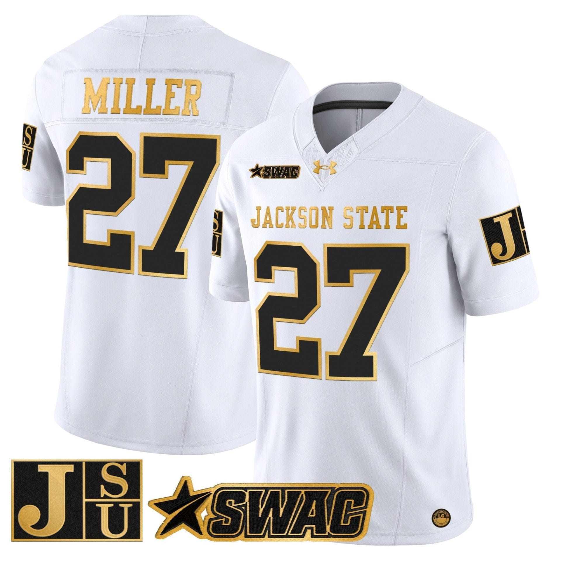 Jackson State Tigers 2025 Gold Vapor Limited Jersey - All Stitched - Image 12