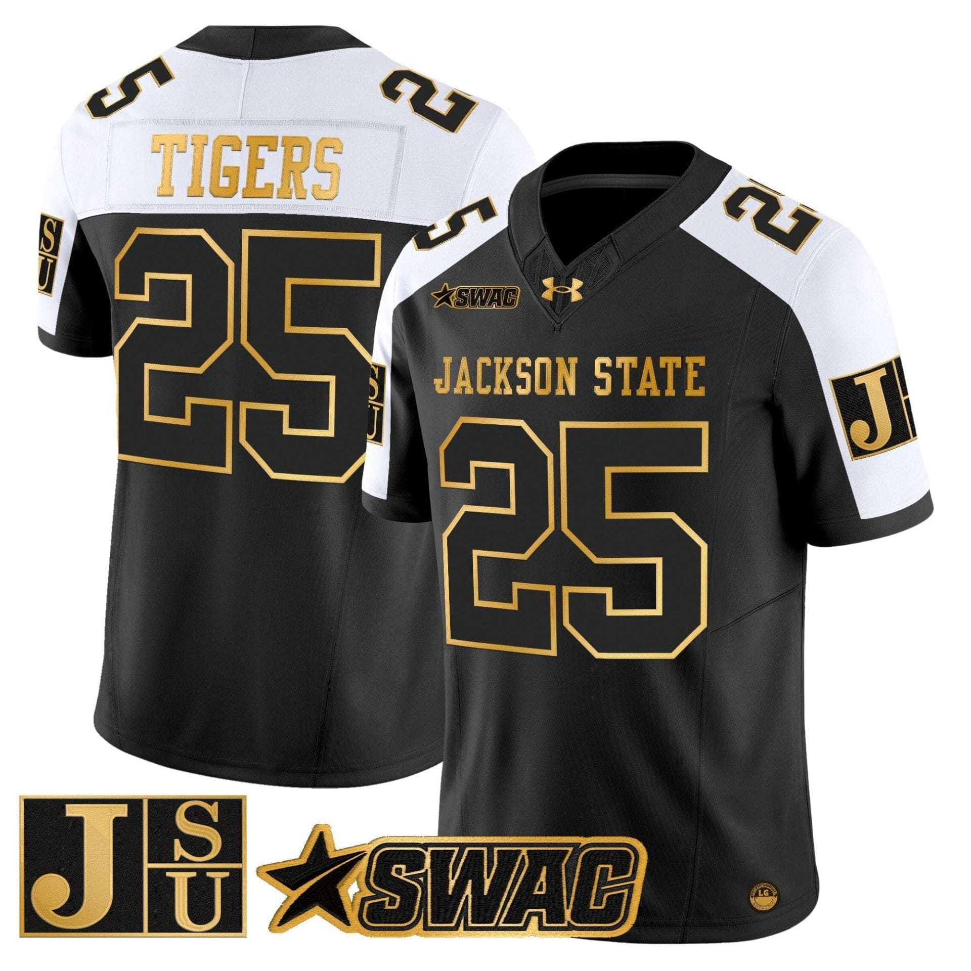 Jackson State Tigers 2025 Gold Vapor Limited Jersey - All Stitched - Image 35