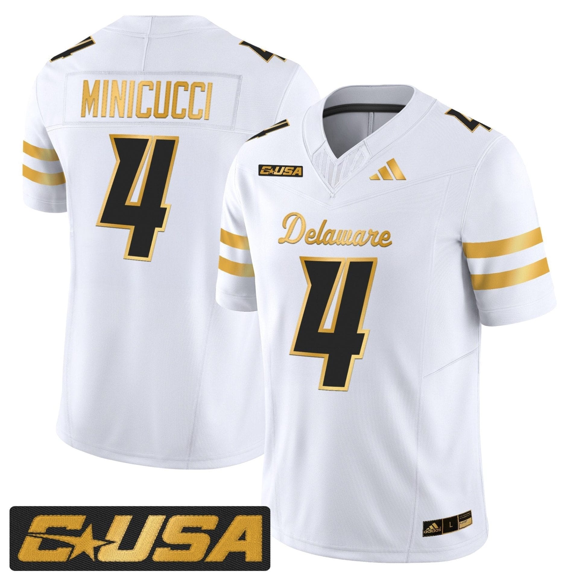 Delaware Blue Hens 2025 Gold Vapor Limited Jersey - All Stitched - Image 9