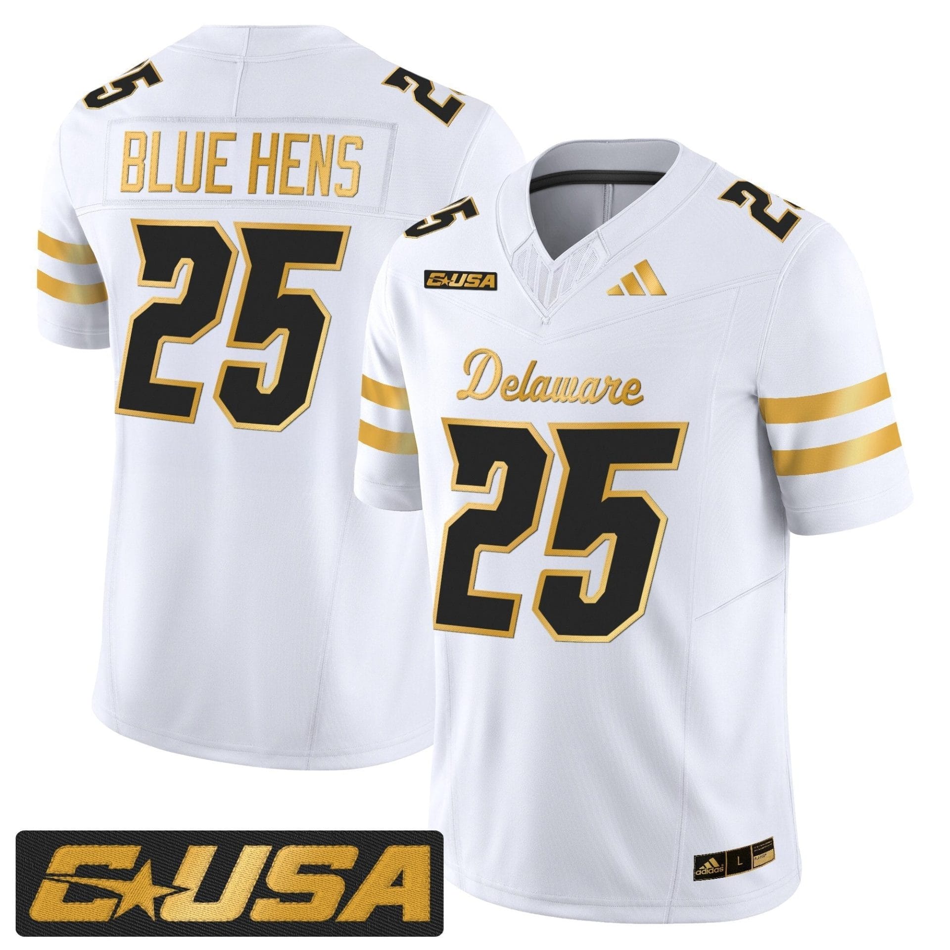 Delaware Blue Hens 2025 Gold Vapor Limited Jersey - All Stitched - Image 15