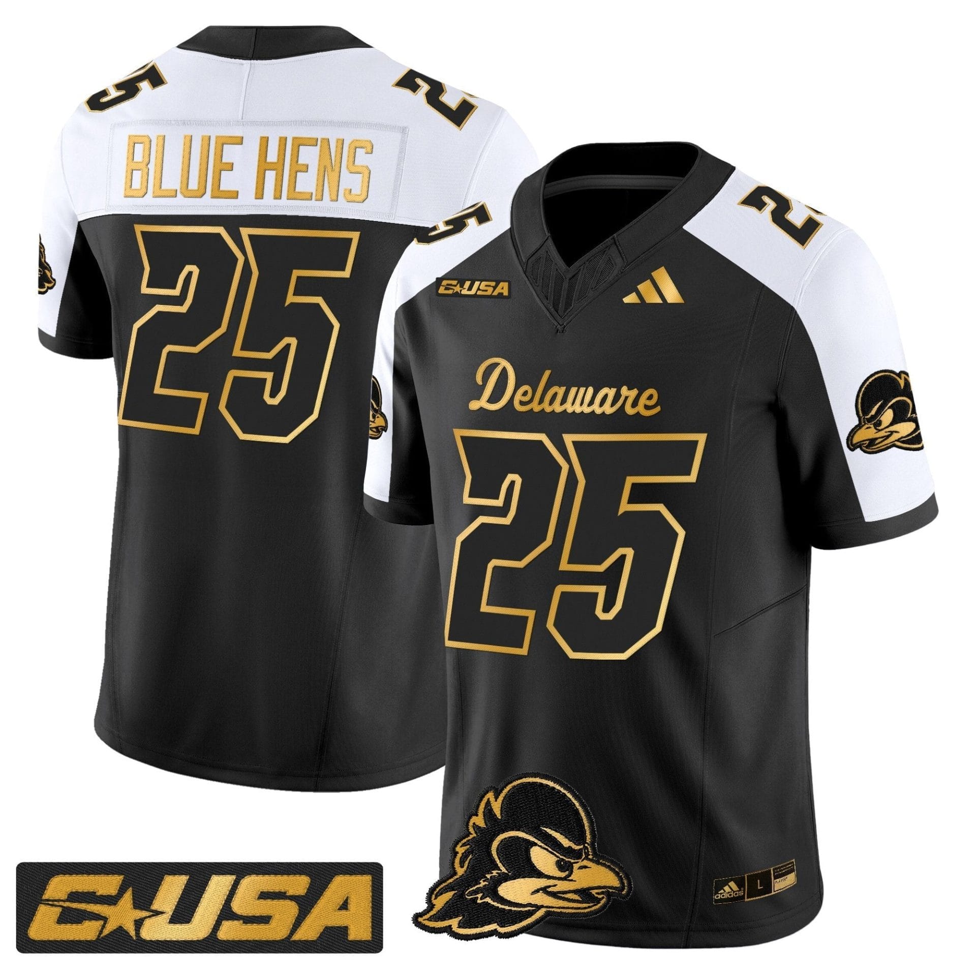 Delaware Blue Hens 2025 Gold Vapor Limited Jersey - All Stitched - Image 31