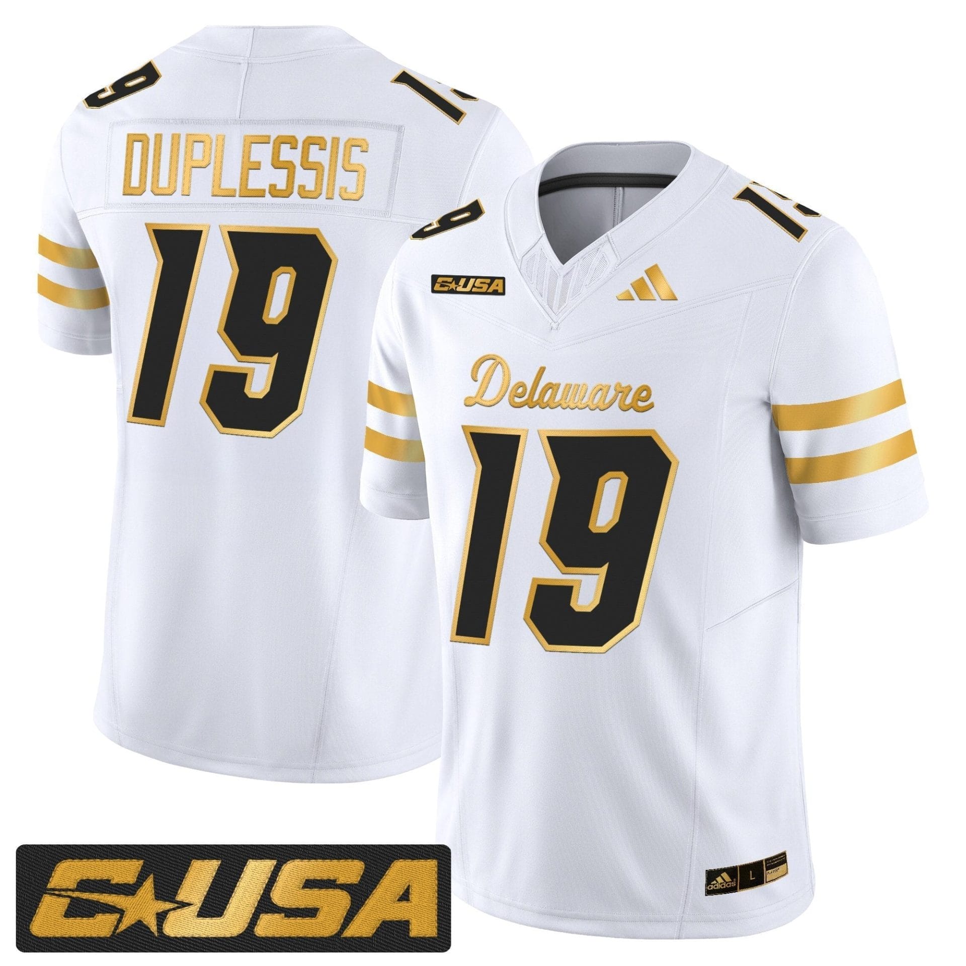 Delaware Blue Hens 2025 Gold Vapor Limited Jersey - All Stitched - Image 12