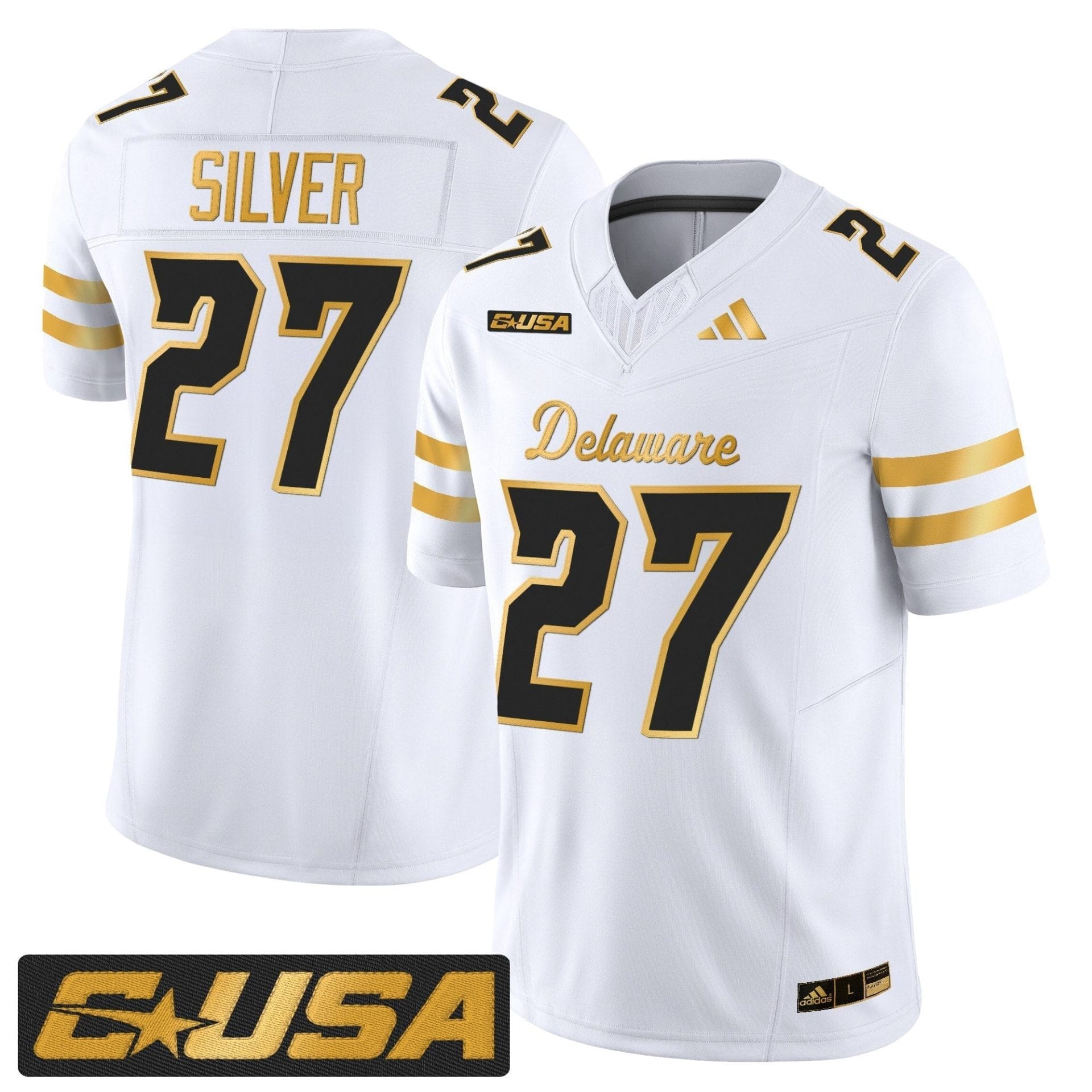 Delaware Blue Hens 2025 Gold Vapor Limited Jersey - All Stitched - Image 11