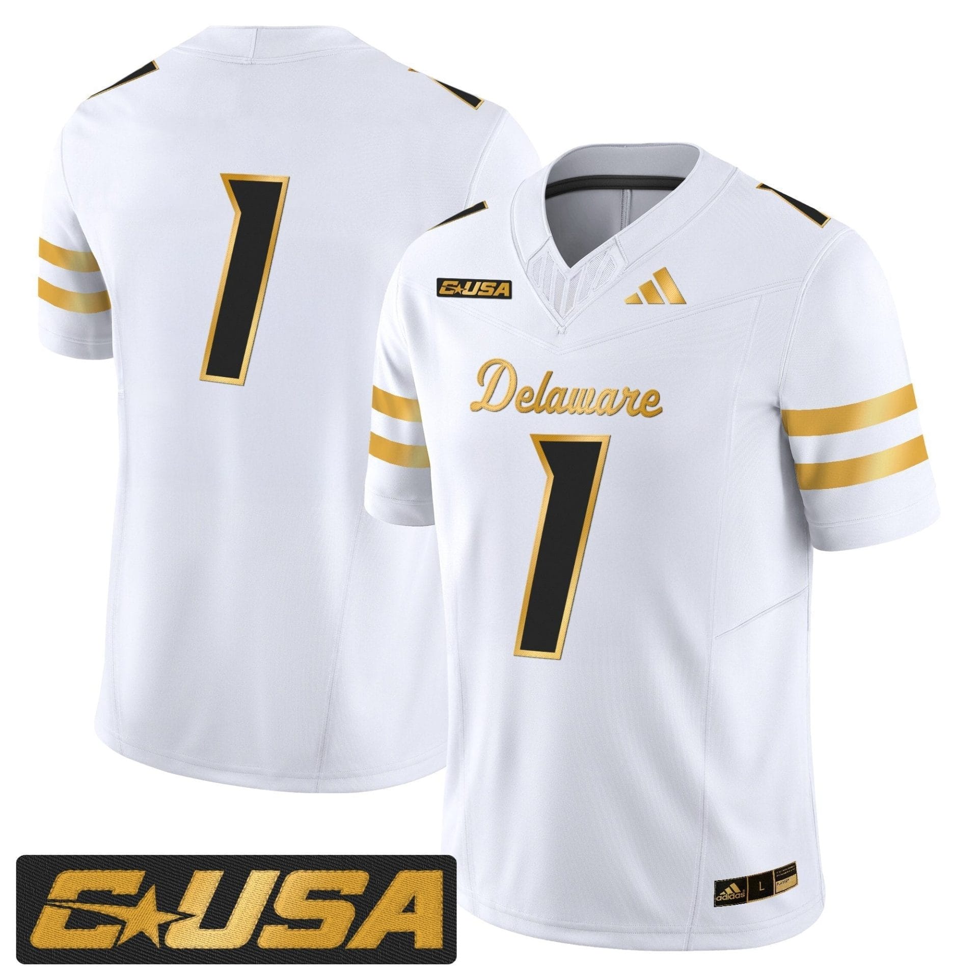 Delaware Blue Hens 2025 Gold Vapor Limited Jersey - All Stitched - Image 16